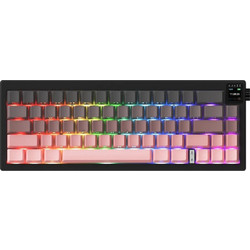 Ajazz ΑΚ650 Ασύρματο Μηχανικό Gaming Πληκτρολόγιο 65% με Ajazz Dream Διακόπτες RGB Black Pink