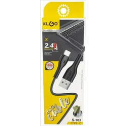 KLGO S103 USB-A to USB-C 1m Black 6972108922208