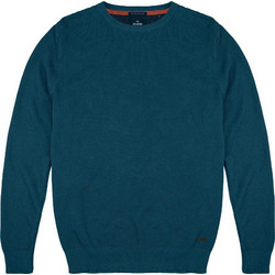 Double Ανδρικό Πουλόβερ Πετρόλ KNIT-66A