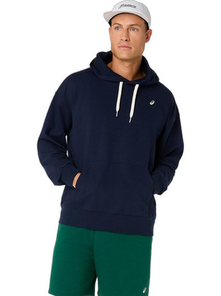 ASICS French Terry Relaxed Ανδρικό Αθλητικό Φούτερ με Κουκούλα Navy Μπλε 2031F449-401