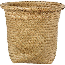 Globostar Cecilia Κρεμαστό Κασπώ Καλάθι Ψάθινο Μπεζ 26x26cm 20343
