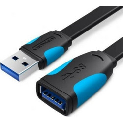 Vention VAS-A13-B050 Καλώδιο Flat USB-A Male 3.0 to USB-A Female 0.5m Black