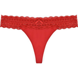 Admas Γυναικείο String με Δαντέλα Κόκκινο 42716-0