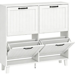 HOMCOM Παπουτσοθήκη Μοριοσανίδας M99.5xΠ24xΥ93.3cm 837-742V81WT