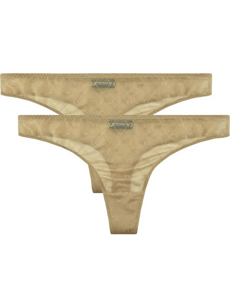 Emporio Armani Γυναικεία String Μπεζ 2Pack EW000402AF19030-M1186