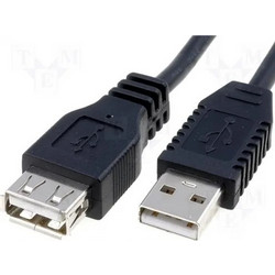 Digitus AK-300202-018-S Καλώδιο USB-A Male 2.0 to USB-A Female 1.8m Black