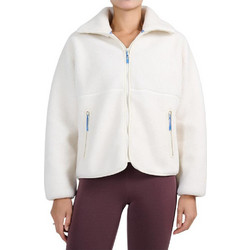 4F Γυναικεία Ζακέτα Fleece Κοντή με Φερμουάρ Εκρού 4FWAW26TFLEF463-11S