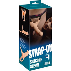 You2Toys Silicone Sleeve Harness Strap On με Dildo 19cm Μπεζ