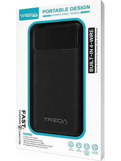 Auto GS 99757 Power Bank 10000mAh με Ενσωματωμένα Καλώδια USB-C Lightning & micro USB Black