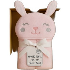 Serafino Bunny Βρεφικό Μπουρνούζι Κάπα Ροζ 84x84cm