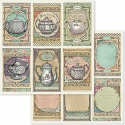 Stamperia Tea Time Χαρτόνι Πολύχρωμο 30.5x30.5cm SBB58300