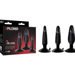 NMC Xplorer Σετ Πρωκτικά Dildos Μαύρα 3τμχ