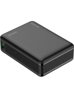 Deltaco PB-C1012 Power Bank 20000mAh 65W με Θύρα USB-A & Θύρα USB-C Power Delivery Black
