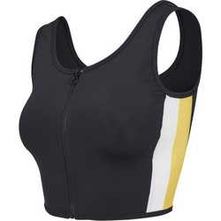Urban Classics Γυναικείο Καλοκαιρινό Crop Top Μαύρο Κίτρινο TB1895-116