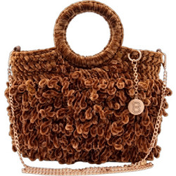 Bag to Bag Γυναικεία Τσάντα Χειρός Πλεκτή Καφέ CN27001