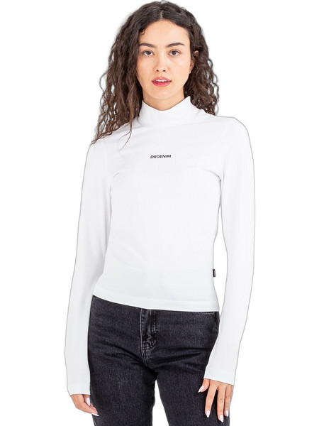 Dr.Denim Γυναικείο Χειμερινό Top Βαμβακερό Λευκό 2341101-C29