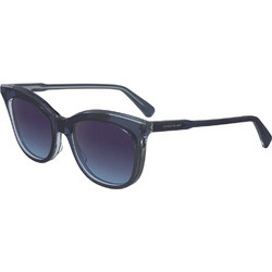 Longchamp LO738S-405 Γυναικεία Γυαλιά Ηλίου Τετράγωνα Κοκάλινα Μαύρα με Μπλε Φακό