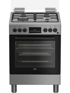 Beko FBE62310GX Κουζίνα Ηλεκτρική 66lt με Εστίες Αερίου 60cm