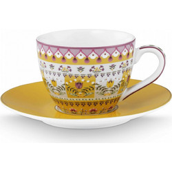 Pip Studio Lily & Lotus Φλιτζάνι Espresso & Ελληνικού Καφέ Πορσελάνης Κίτρινο 120ml 51004212
