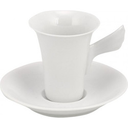 WM Collection Σετ Φλιτζάνια Espresso & Ελληνικού Καφέ Πορσελάνης Λευκά 100ml 6τμχ N358/A
