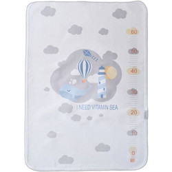 BiBaby Ocean Family Αδιάβροχο Σελτεδάκι Αλλαξιέρας Μωρού Λευκό 50x75cm