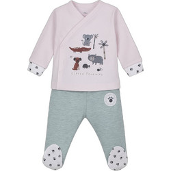 Beboulino Little Friends Βρεφικό Σετ για Κορίτσι Χειμωνιάτικο Ροζ Γκρι 804-09110-008