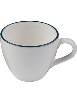ID FINE Modest Navy Σετ Φλιτζάνια Cappuccino & Τσαγιού Πορσελάνης Λευκά Navy Μπλε 200ml 6τμχ 1171246