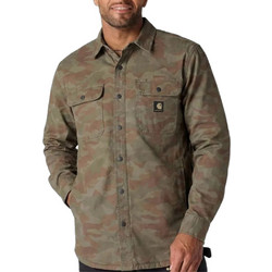Carhartt Ανδρικό Πουκάμισο Βαμβακερό Μακρυμάνικο Κανονική Γραμμή Overshirt Χακί 105419-GP5