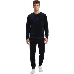 Dreams Χειμωνιάτικες Ανδρικές Πιτζάμες Βελουτέ Navy Μπλε 2678100