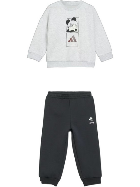 Adidas Disney Mickey Mouse Βρεφικό Σετ Φόρμας Χειμωνιάτικο Γκρι Μαύρο KG6110