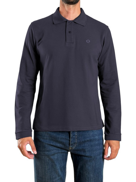 3Guys Ανδρική Μπλούζα Polo Μακρυμάνικη Navy Μπλε 1-225-1-60-5059