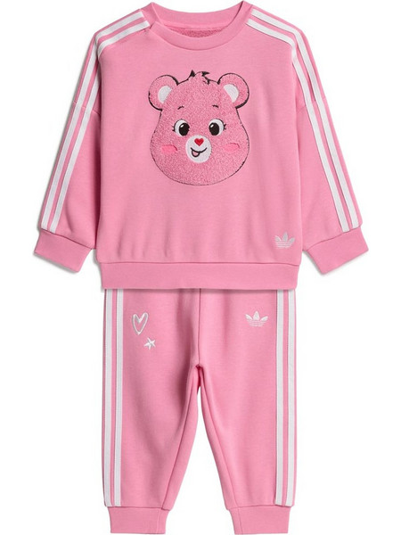 Adidas Loose Crew Βρεφικό Σετ Φόρμας για Κορίτσι Ροζ KS4223