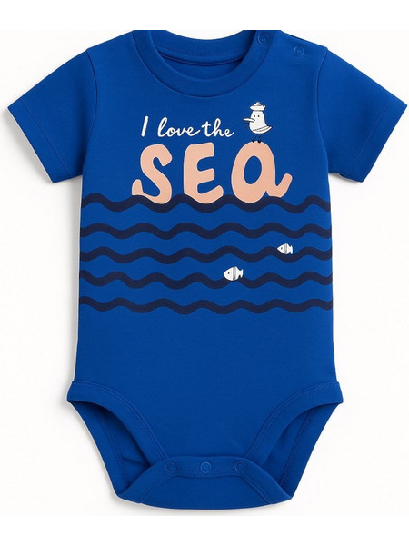 Love The Sea Φορμάκι Εσώρουχο Κοντομάνικo για Αγόρι Μπλε 8010609