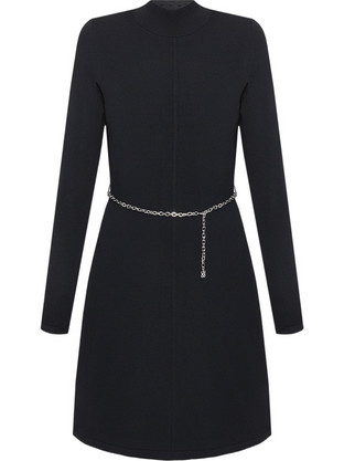 Hugo Boss Mini Βραδινό Φόρεμα Μεταξωτό Μαύρο 50569390-001