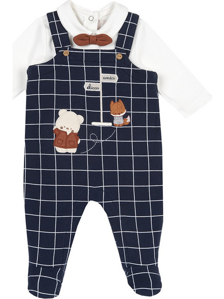 Chicco Βρεφικό Σετ για Αγόρι Χειμωνιάτικο Λευκό Navy Μπλε 07425-038