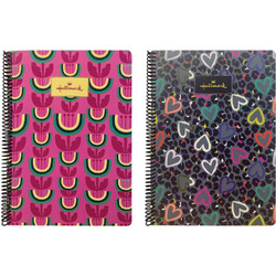 Hallmark Print-Tulip Σπιράλ Τετράδιο Ριγέ A4 70 Φύλλων 2 Θεμάτων Διάφορα Σχέδια 333-50440
