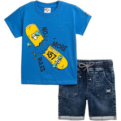 Funky Παιδικό Σετ για Αγόρι Καλοκαιρινό Royal Blue Navy Μπλε 126-302100-1