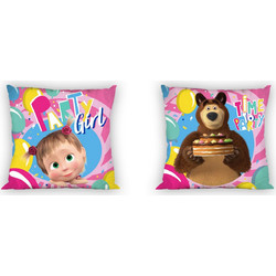 Dimcol Disney Massa 21 Παιδικό Διακοσμητικό Μαξιλάρι Microfiber Γαλάζιο Φούξια 40x40cm