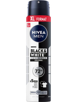 Nivea Black & White Invisible Original Ανδρικό Αποσμητικό Spray 72h 250ml