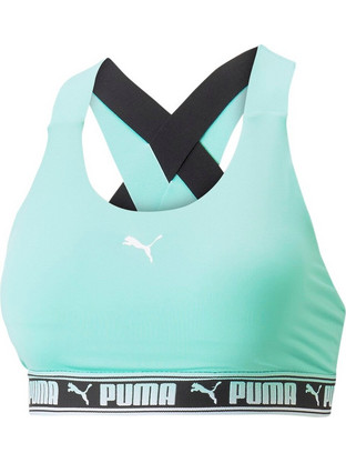 Puma Mid Impact Feel it Αθλητικό Μπουστάκι με Μέτρια Στήριξη Τιρκουάζ 521669