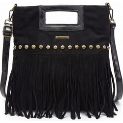 Bag to Bag Γυναικεία Τσάντα Χειρός Σουέτ Μαύρη A8028
