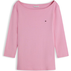 Tommy Hilfiger Γυναικείο Χειμερινό Top Βαμβακερό Ροζ WW0WW49928
