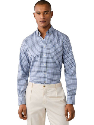 Hackett Ανδρικό Πουκάμισο Καρό Classic Fit Μπλε HM3010752