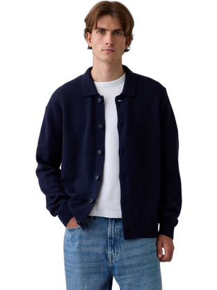 Gap Ανδρική Ζακέτα Πλεκτή με Κουμπιά Navy Μπλε 908033001