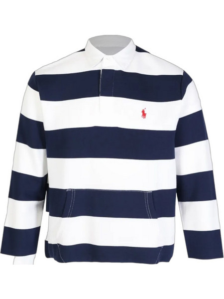 Polo Ralph Lauren Ανδρική Μπλούζα Polo Μακρυμάνικη Navy Μπλε Λευκή 710B26283-002