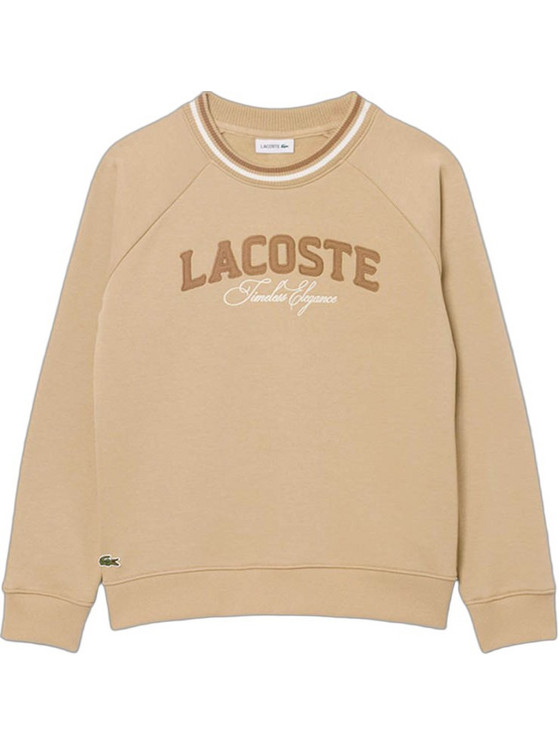 Lacoste Παιδικό Φούτερ Μπεζ 3SJ1170-02S