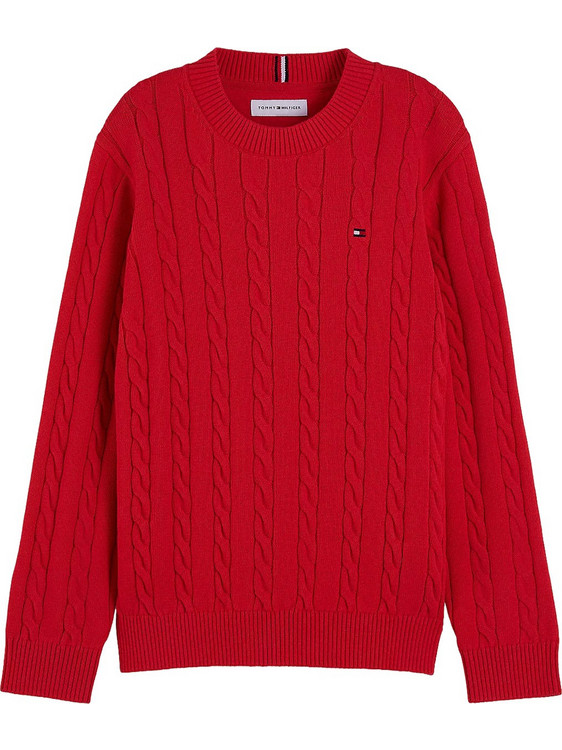 Tommy Hilfiger Παιδικό Πουλόβερ Μακρυμάνικο Κόκκινο KB0KB09753-XL7