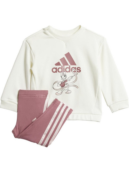 Adidas Βρεφικό Σετ για Κορίτσι Χειμωνιάτικο Μπεζ Ροζ IZ2835