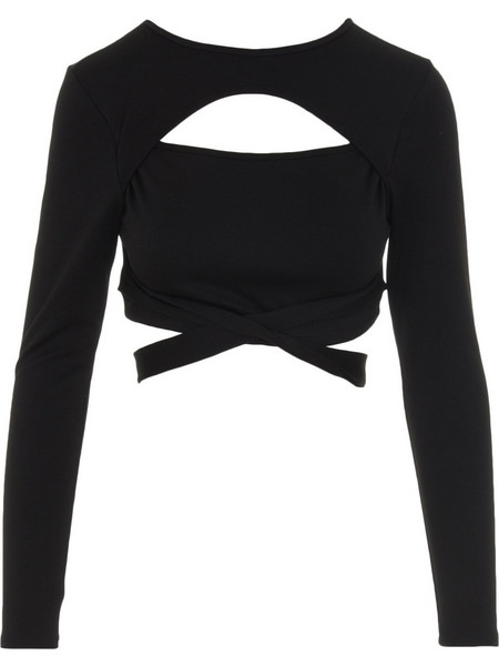 Kendall + Kylie Γυναικείο Χειμερινό Crop Top Μαύρο 3S1.040.015-BLK
