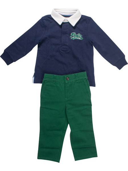Polo Ralph Lauren Βρεφικό Σετ για Αγόρι Χειμωνιάτικο Navy Μπλε Πράσινο 980899001
